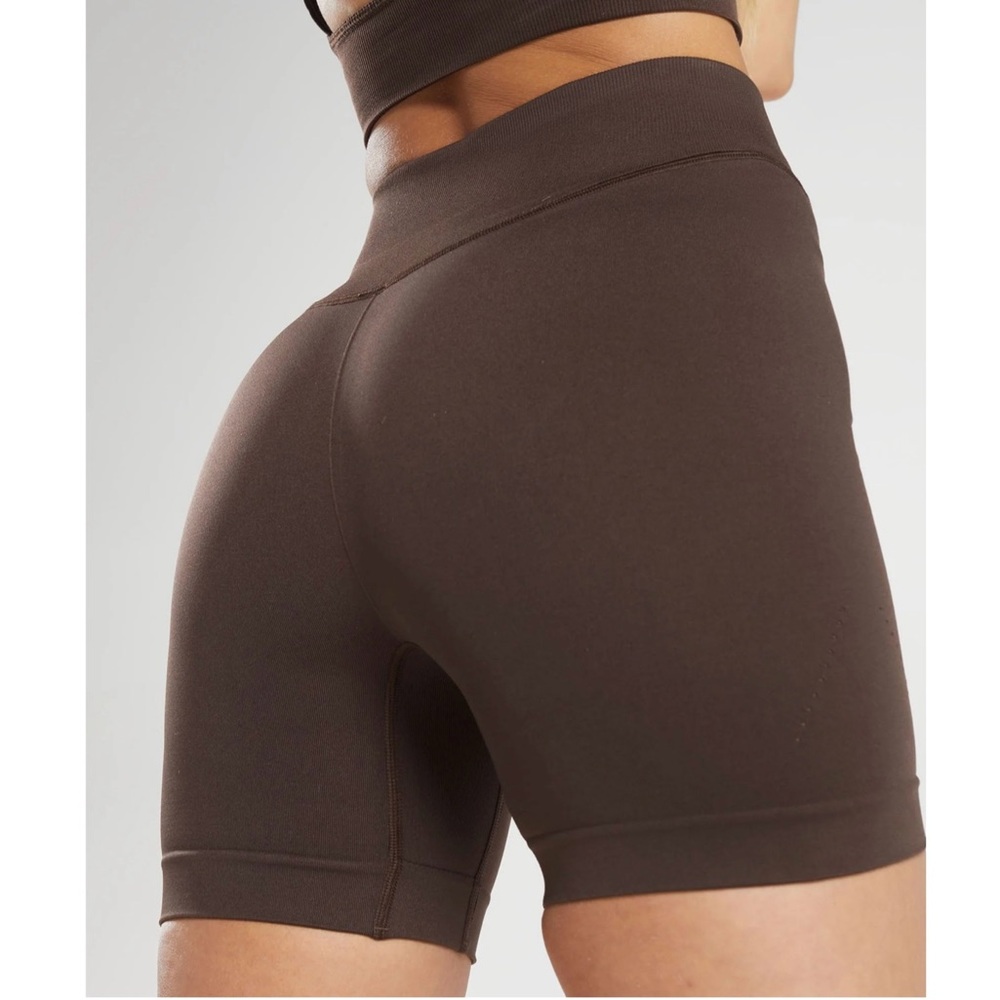 NWT GYMSHARK Sweat Seamless Leggings in Shadow Brown Size XS - Picture 3 of 16